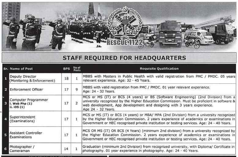 Rescue-1122-Jobs-Advertisement