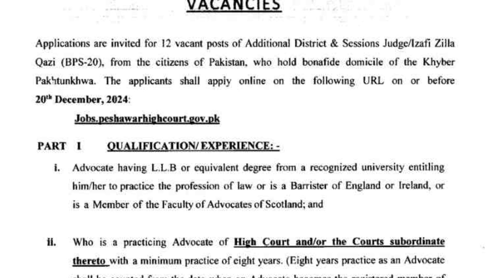 Peshawar-High-Court-Jobs-Advertisement